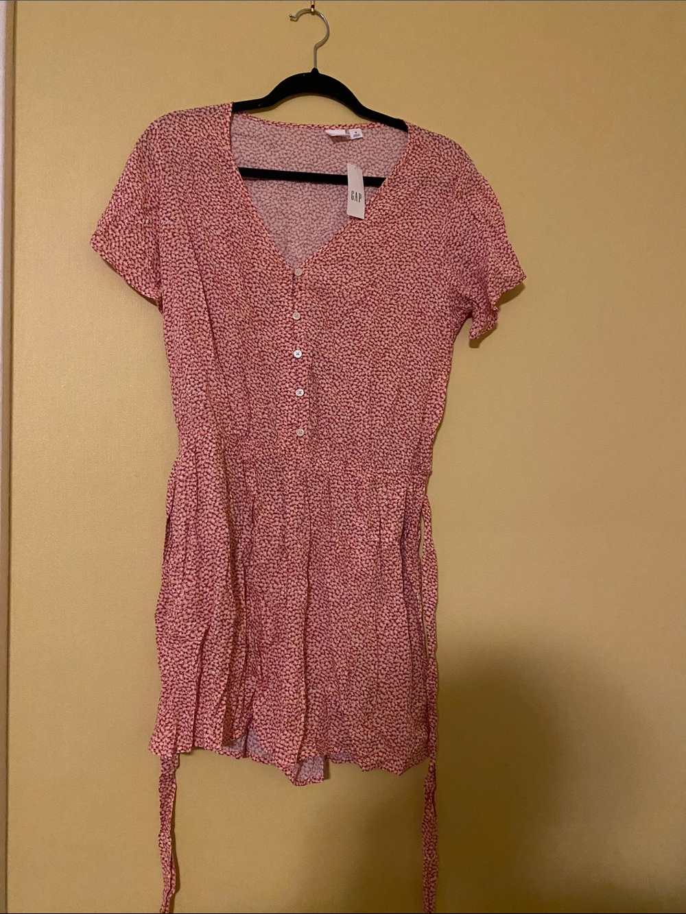 GAP Factory Pink Printed Short-Sleeve Romper